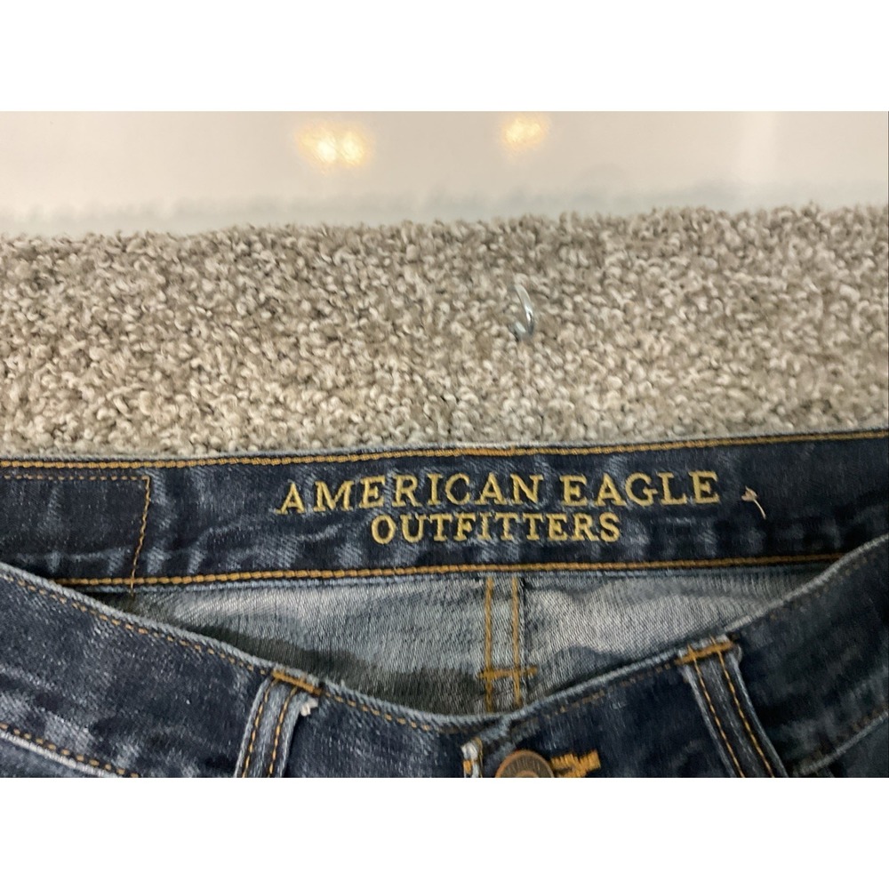 AE American Eagle Original Straight Leg Mens 30 x 32 Med Wash 100% Cotton - Picture 7 of 14